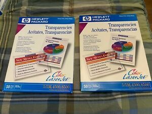 2X HP Premium LaserJet Transparency Film for Laser Printers 50 Sheets C2934A