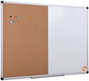XBoard Magnetic whiteboard 36 x 24 - Combo Whiteboard Dry Erase Board/Cork Board