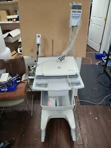 GE MAC 5500 HD Color EKG Monitor w Acquisition Module, leads and trolly working