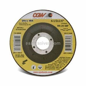 CGW 35673 Type 27 Depressed Center Grinding Wheel, 4-1/2 x 1/4 x 7/8, 25ct