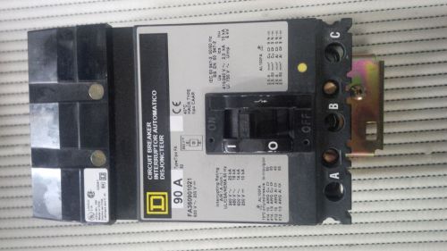 Square d i-line fa3609010210 90 amp 600 volt 3 pole c/w 120-240 volt shunt for sale
