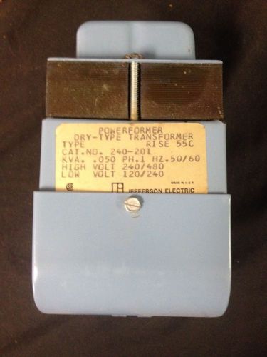 Jefferson electric dry type transformer 240-201 powerformer rise 55c 240/480 for sale