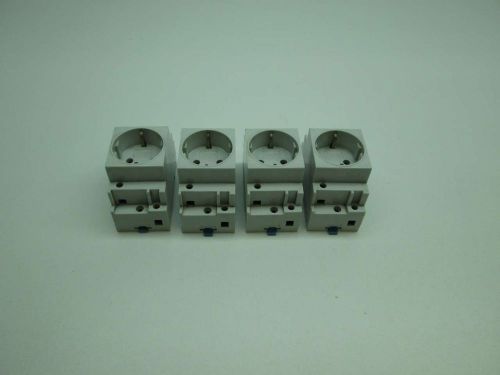 Lot 4 new schupa nst 10/16a 250v din rail socket d393095 for sale