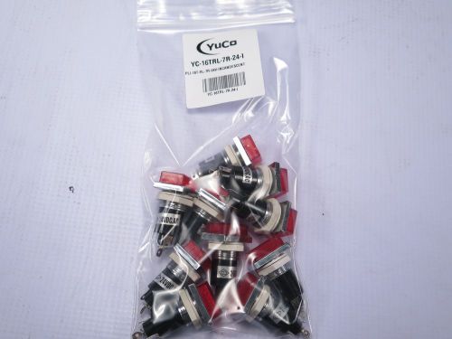 Lot of 10 new yc-16trl-7r-24-i miniature incandescent pilot light 24v ac 16mm for sale