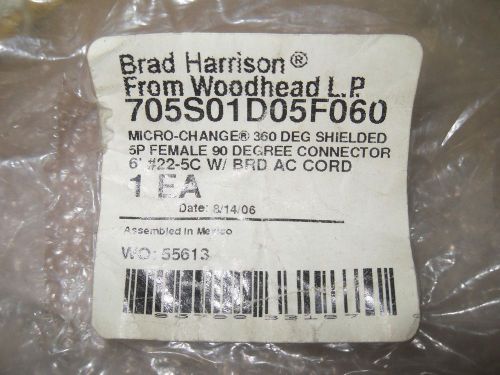 (I2) 1 NEW BRAD HARRISON 705S01D05F060 MICRO-CHANGE CORDSET