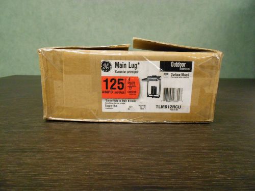 GE TLM612RCU 1 Ph Main Lug, Convertible Outdoor Load center, 125 Amp, 6 Circuit