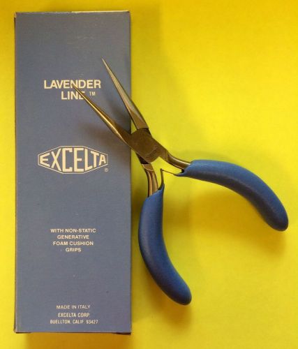 Excelta 49AI Lavender Line Long Nose Pliers with Foam Cushion Grips