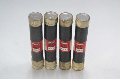 Lot 4 bussmann lps-rk 45 low-peak dual element time delay 45a amp fuse b352095 for sale