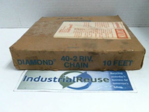 NIB DIAMOND 40-2  Roller Riveted Chain 10 Foot