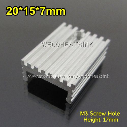 100x 20*15*7mm extruded aluminum heatsinks radiator,to-220/to220 mosfet heatsink for sale