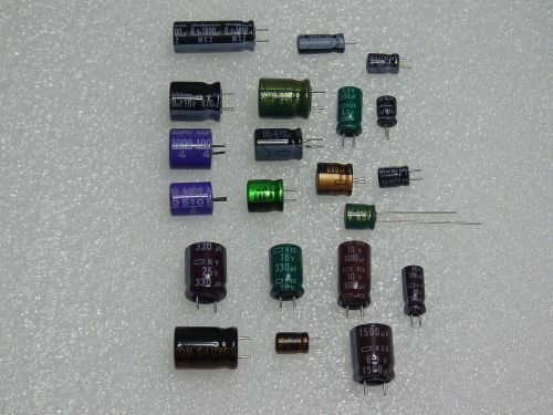 8x Sanyo  470uF 16V Radial El. Capacitor ?10x13mm  Green  Colour