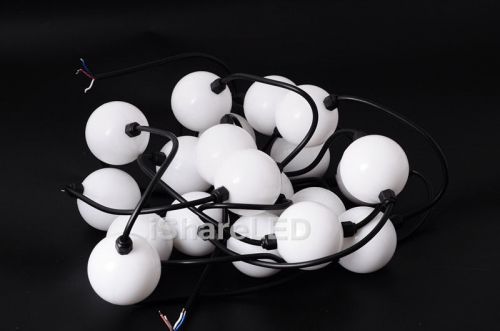 360 degree 100pcs 50mm ws2811 5050 full color milky ball ip65 dc12v 3 led 2 side for sale