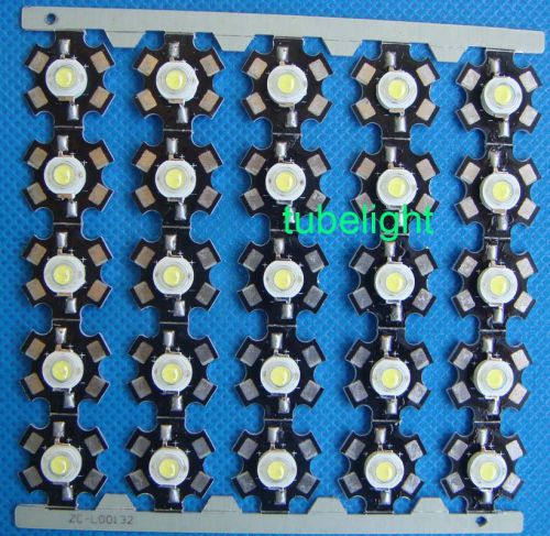 25PCS 3W High Power Cold White LED Light Emitter 10000K+ joined together StarPCB