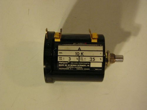 Beckman HELIPOT 10K Potentiometer 10-turn TESTED (5/16)