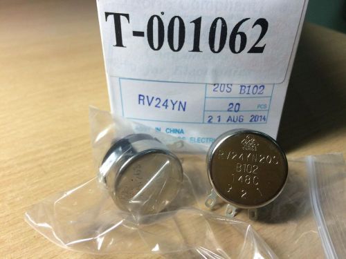 2 pcs tocos/cosmos rv24yn potentiometer single-turn rv24yn20sb102 1kohm for sale