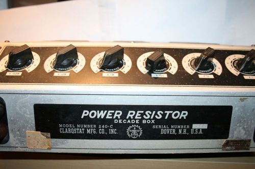 CLAROSTAT POWER RESISTOR DECADE BOX MODEL 240-C