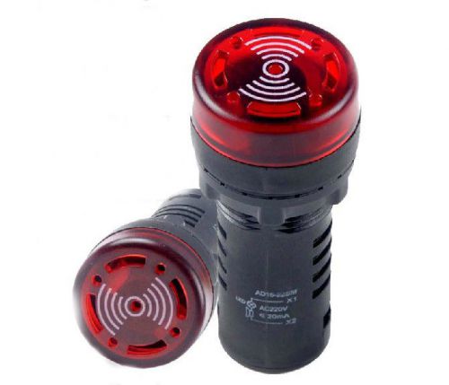 NEW Arrival AD16-16SM Red Bulb DC12V Flash Buzzer Acousto-Optic Buzzer 16mm  AK