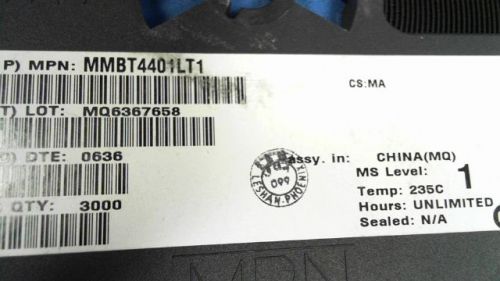 750-pcs small signal general purpose npn 40v on semi mmbt4401lt1 4401lt1 for sale