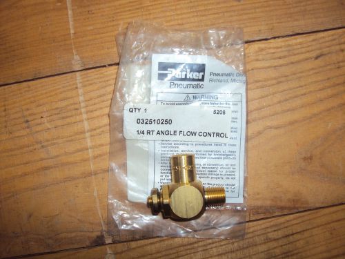 Parker 032510250 Brass Flow Control Valve 1/4 NPT