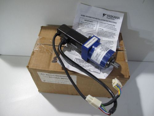 YASKAWA SGM-01U3B4L WITH YASKAWA SG10SA-M01U3 GEARMOTOR, NEW