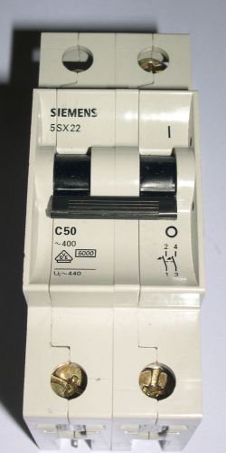 SIEMENS, 2 POLE MINIATURE BREAKER, 5SX2250-7