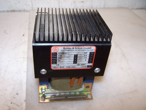 ROBERS &amp; SCHULZ 200 VA CONTROL TRANSFORMER 115/230 VAC HV 24 LV NTA8/42.1