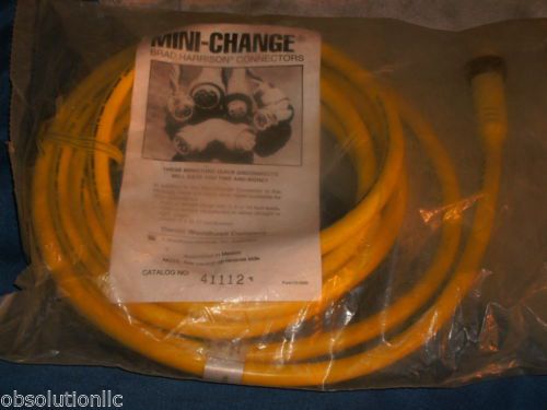 BRAD HARRISON 41112 4P MALE STRAIGHT 12&#039; 16/4 AWG PVC CORDSET