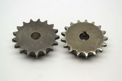 LOT 2 MARTIN 50B17 17 TOOTH SINGLE ROW CHAIN SPROCKET 3/4IN ID B385819