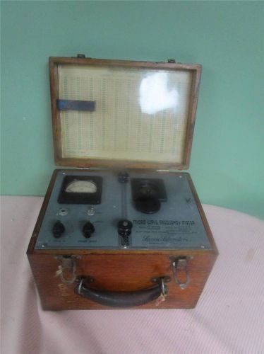 VINTAGE 1942 LAVOIE LABORATORIES MICROWAVE FREQUENCY METER MODEL 105S