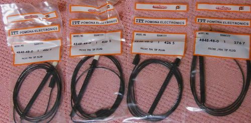 5 NEW ITT POMONA PROBES ALLIGATOR BNC AL-C -36  AND PIN TIP 4848-4-0