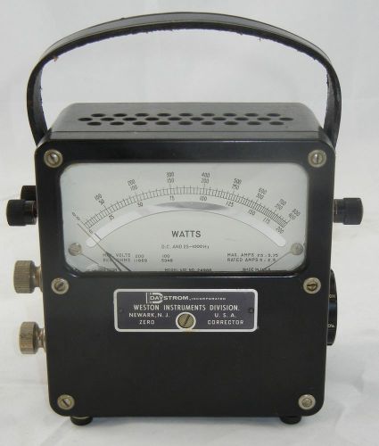 VTG WESTON INSTRUMENTS Model 432 Kilowatts Watt Meter Fantastic Shape