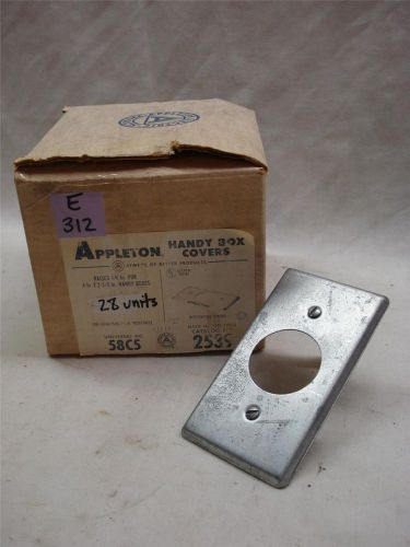 Appleton handy box cover,  box of 28,  for flush 1-3/8&#034; receptacles,  2539,  nib for sale