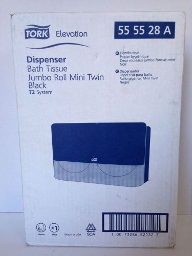 Tork elevation black jumbo roll mini twin bath tissue dispenser 55 55 28 a  bnib for sale