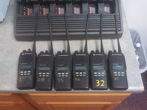 Motorola HT-1250LS UHF Portable Radios with Gang charger and spk mic&#039;s