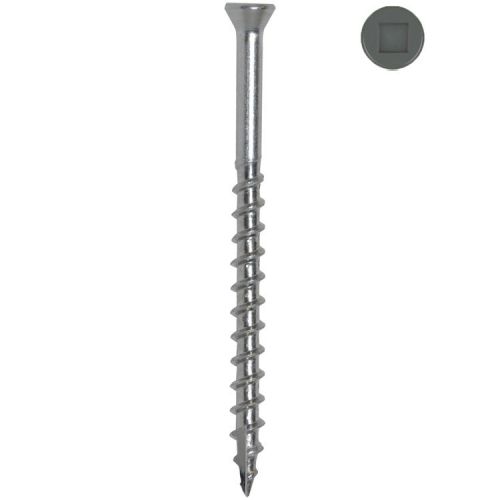 Stainless Steel Deck Screws Painted Azek Slate Gray Head #8 x 2-1/4&#034; (1000)