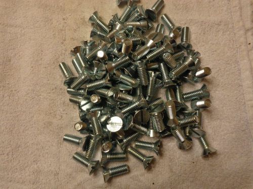 5/16&#034;-18 x 7/8&#034; Slotted Flat Head Zinc Plated Machine Screw ( QTY 100 )