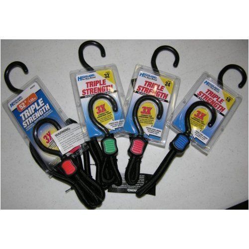 Highland (91338) Triple Strength Bungee Cord Assortment - 7 Piece