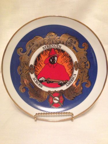 Decorative Firefighter Plate Stregnth Across America Fox Lake Fire Department 8&#034;