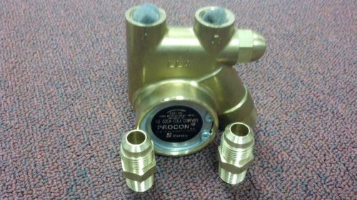 PROCON, PUMP, BRASS, Clamp On, 15 TO 140 GPH,  3/8&#034;NPT MALE  x 3/8&#034; MALE FLARE