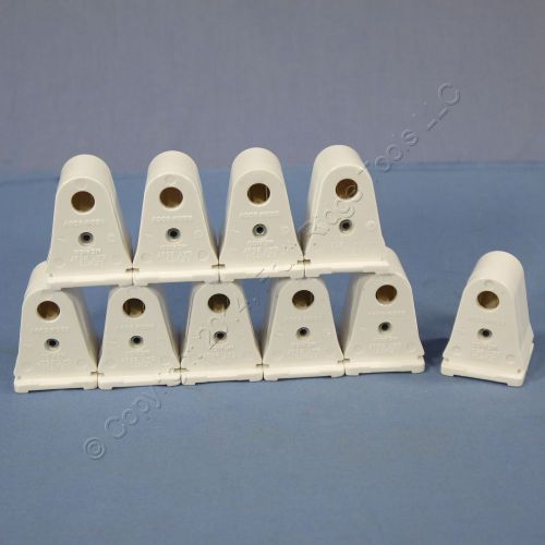 10 Leviton Slimline T-8 T-12 Fluorescent Lamp Holders Light Socket T8 Fixed End