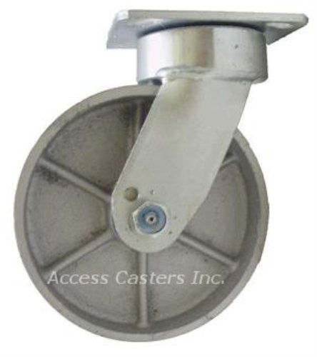 5pklss 5&#034; kingpinless swivel plate caster, steel wheel, 1,000 lbs capacity for sale