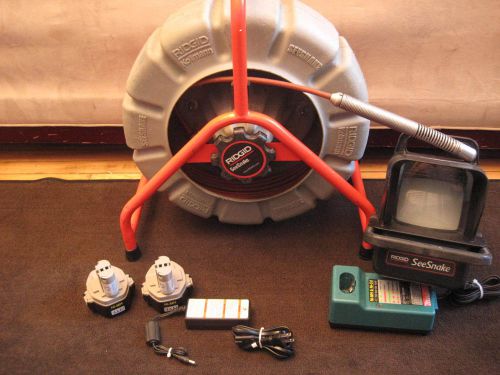 Ridgid Seesnake Mini &amp; 14V Black and White Monitor 110&#039; 512Khz Counter