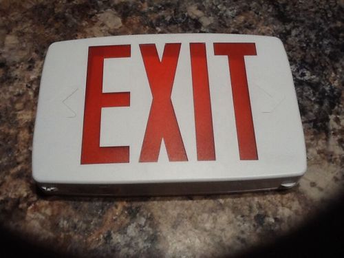 Lithonia lighting lqmsw3r120/277 led exit sign new in box security safety for sale