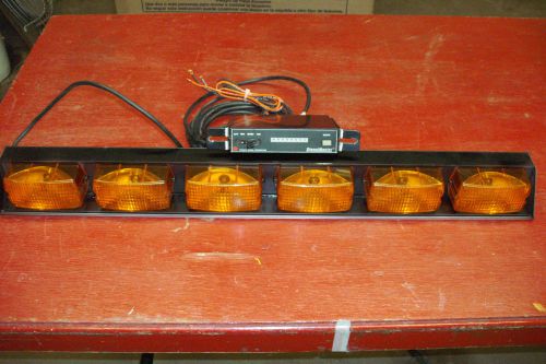 Federal signal corp. signal master sml8 light bar w/ control box 6 lights for sale