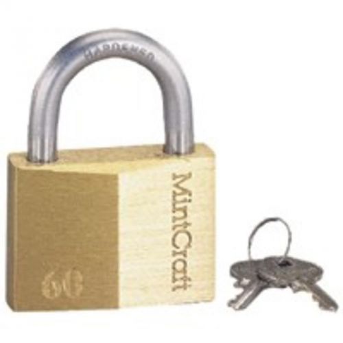 Padlock 2In 2-1/2In 4Pin Tmblr MINTCRAFT Brass Padlocks HD10060 Hardened Steel