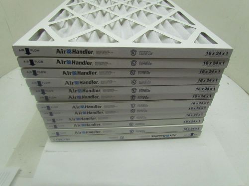 Air handler 5w973 pleated air filter standard capacity 16x24x1 lot of 12 for sale