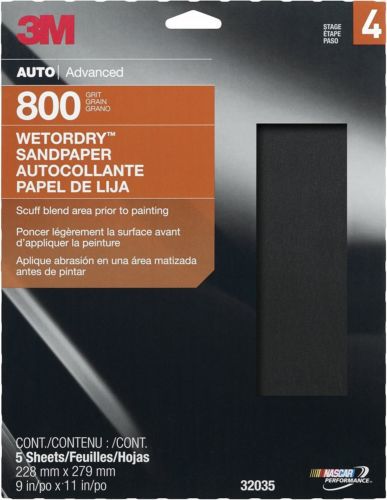 NEW 3M 32035 Imperial Wetordry 9&#034; x 11&#034; P800 Grit Sheet