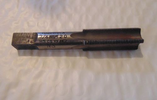 Used 3/4-20 threading tap, 3/4&#034; - 20  thread, 4 flt, ,  # 12a for sale