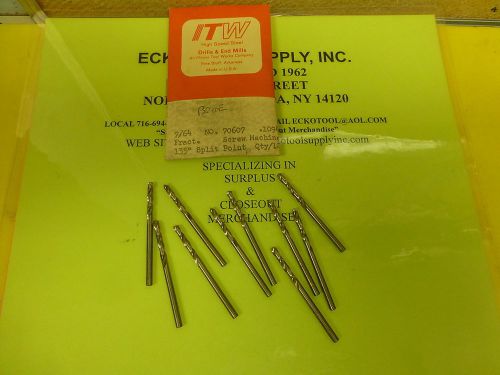 SCREW MACHINE DRILL 7/64&#034; HIGH SPEED 135 SPLIT PT BRIGHT NEW USA 12 PCS $4.79