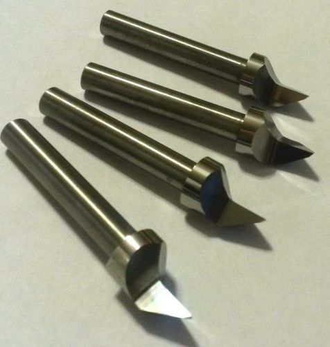 (4 pc)-Solid Carbide QR: 10mm Head, 6mm Shank, 50mm OAL, 90 degrees